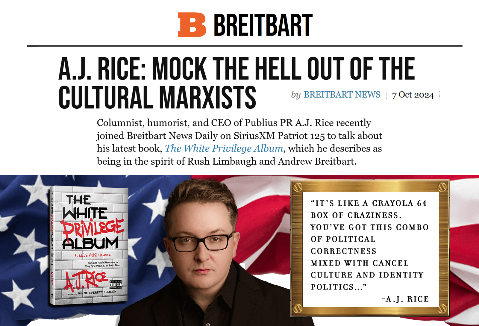 Breitbart / Substack column layout